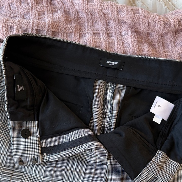 Express Gray Plaid Trousers - Picture 2 of 2